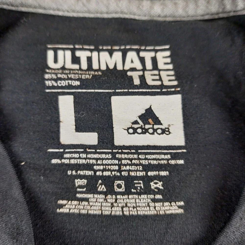 Adidas Ultimate T-Shirt Mens Large Black Leave‎ Legacy Short Sleeve Crewneck